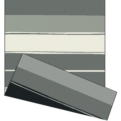 Duo Weave 170 X 120 - TONAL STRIPES CHARCOAL
