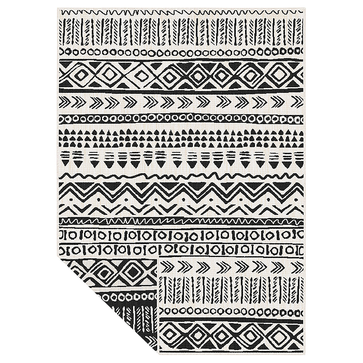 Duo Weave 170 X 120 - TRIBAL BLACK