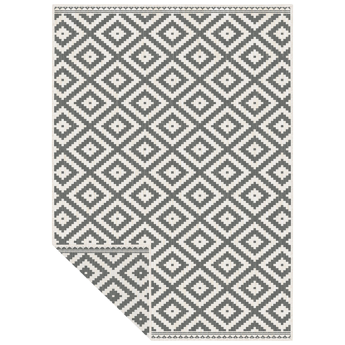 Duo Weave 170 X 120 - MODERN GEO GREY