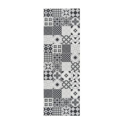 Knightsbridge 150 X 50cm Runner Single - VICTORIAN TILE BLACK