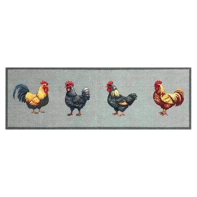 Knightsbridge 150 X 50cm Runner Single - CHICKENS GREEN