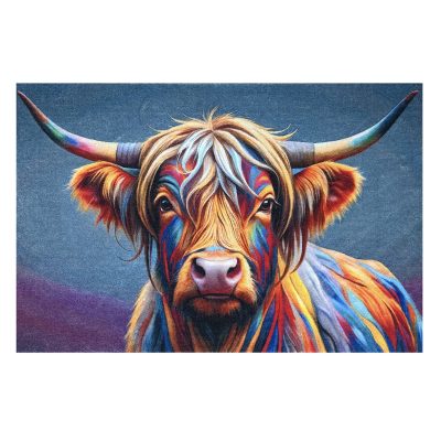 Knightsbridge 75 X 50cm Single - HIGHLAND COW ABSTRACT