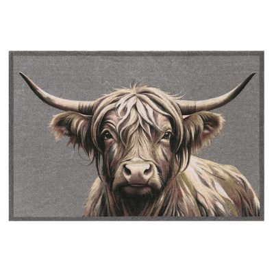 Knightsbridge 75 X 50cm Single - HIGHLAND COW BROWN