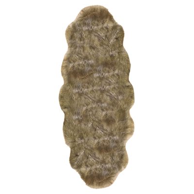 Luxury Faux Fur 180x60cm - Luxury Faux Fur Brown Tip Dye 180x60cm