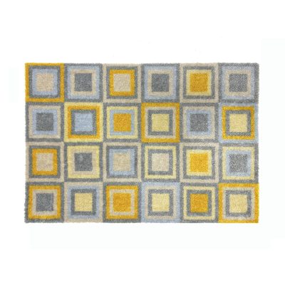 Recylon 90x67 cm - Recylon 90x67cm Abstract Cube Skygold
